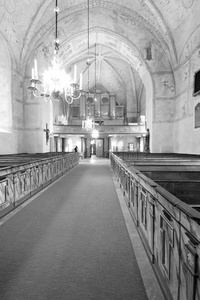 瑞典教堂的内部。