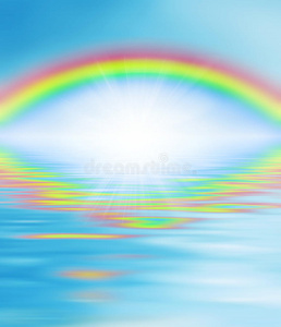 水上彩虹-宗教,智慧之眼照片