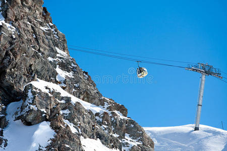 高山缆车滑雪缆车