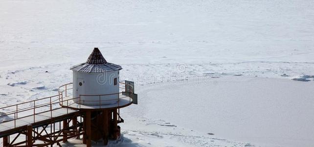 贝加尔湖。冬天。