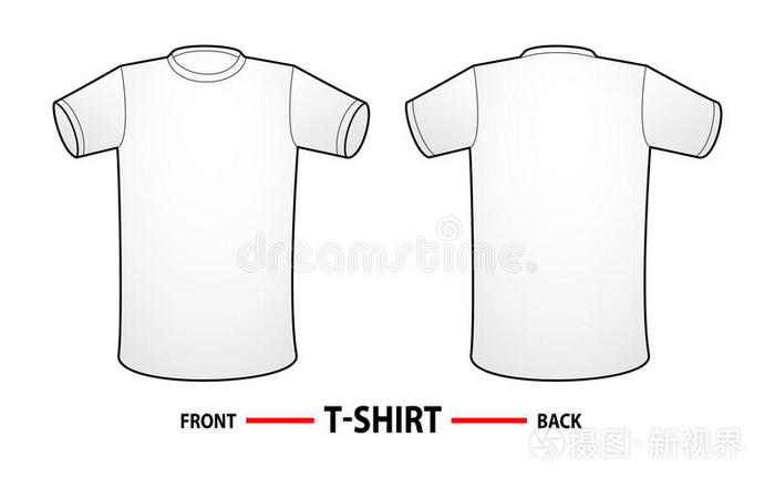 空白t恤模板