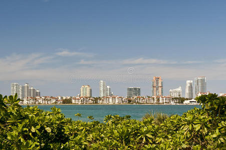 迈阿密市海滨天际线