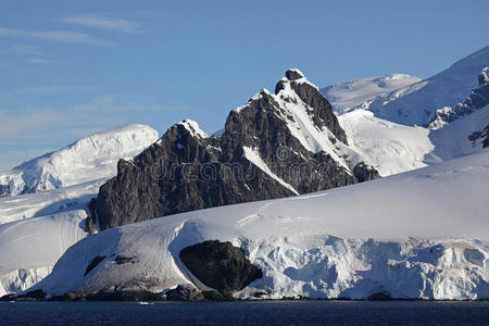 南极洲的冰川和山脉