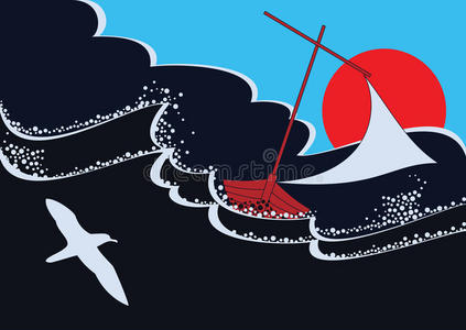 海燕插画-海燕手绘-海燕卡通图-摄图新视界