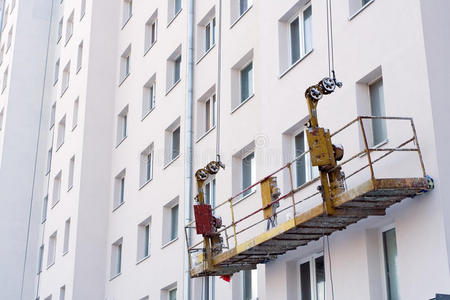 房屋建筑工地的空电梯