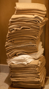 房间 浴室 软的 毛巾 纺织品 服务 洗衣店 颜色 折叠