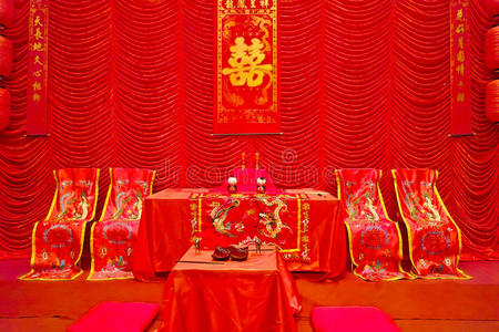 中国传统婚礼场景图片