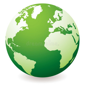 绿色地球仪