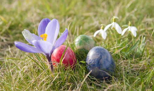 鲜花和复活节彩蛋