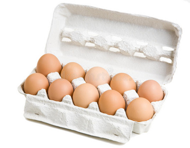 白纸箱十个鸡蛋照片