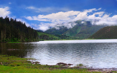 高原湖泊图片