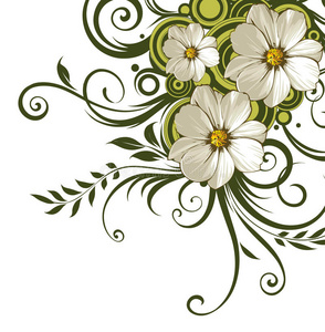 藤蔓设计叶子和藤蔓图案绿色抽象曲线藤蔓墙上的绿色藤蔓藤蔓绿色屏幕