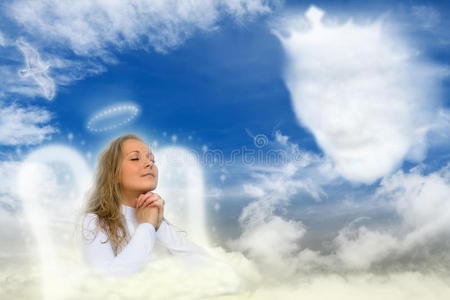 祈祷天堂祈祷的天使照片