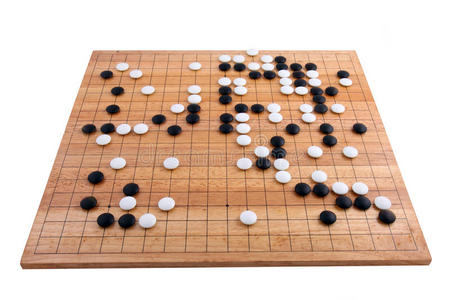 白色背景的日本围棋板图片