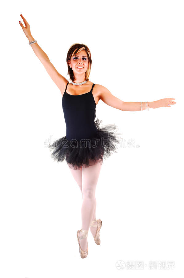 跳芭蕾舞的漂亮女孩。