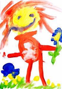 儿童绘画水彩颜料图片