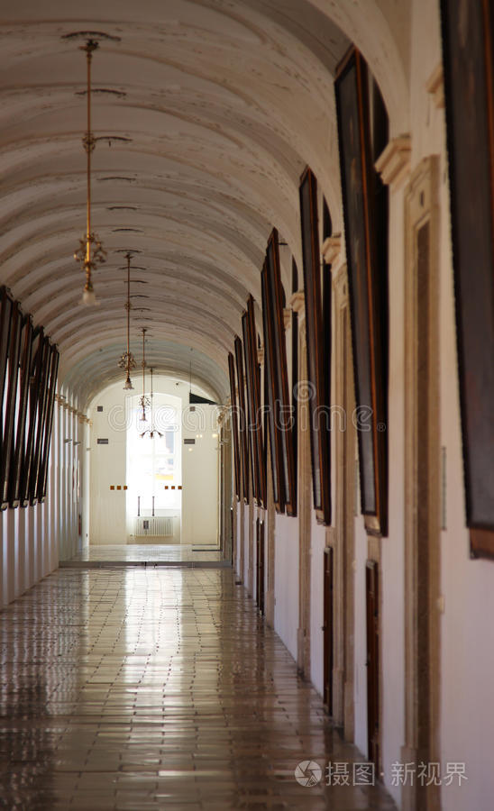 奥地利瓦考地区梅尔克修道院的走廊