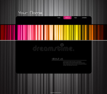 彩色窗帘网站模板。