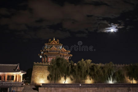 故宫角楼夜景图片