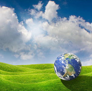 地球环保草地图片