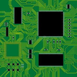绿色电路板矢量图。