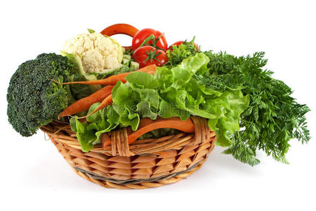 五颜六色的菜篮子照片