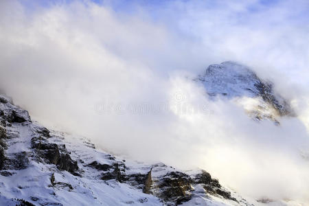 白雪皑皑的阿尔卑斯山