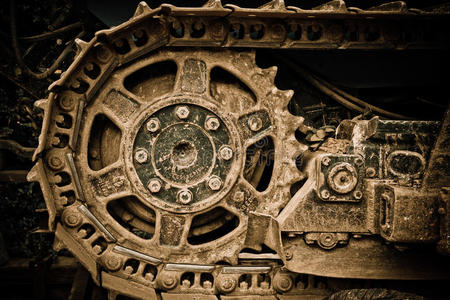 机轮推土机轮照片