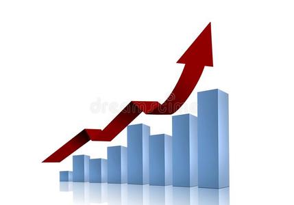 利润持有人条形图上升趋势照片