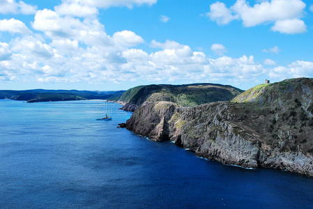 在纽芬兰的崎岖海岸图片