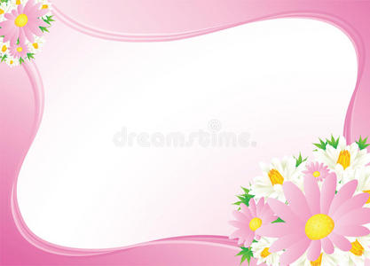 粉红色的抽象花卉背景。