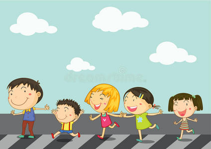 卡通马路图片-卡通马路素材-卡通马路插画-摄图新视界