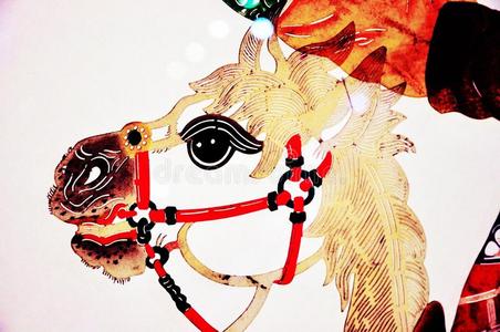 龙马皮影戏中的白龙马照片