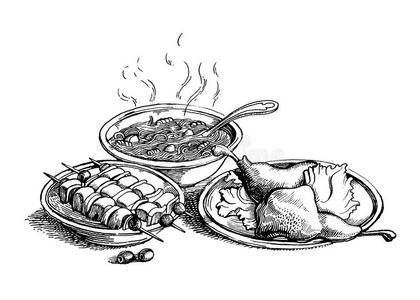 顶部,一半,前面查看三道开胃菜有三道闪电的云防线