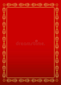 红色和金色框架背景照片