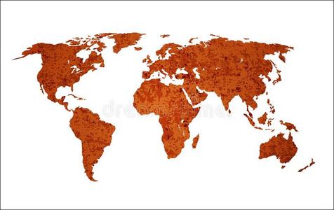 孤零零生锈的世界地图