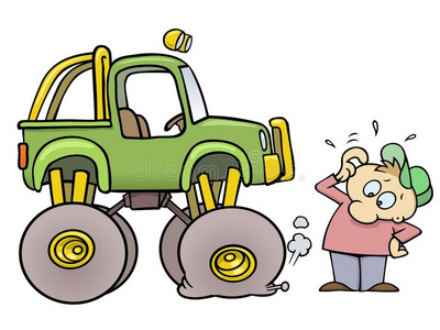 怪物棒球大卡车爆胎照片