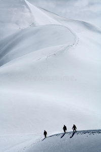 下降登山者