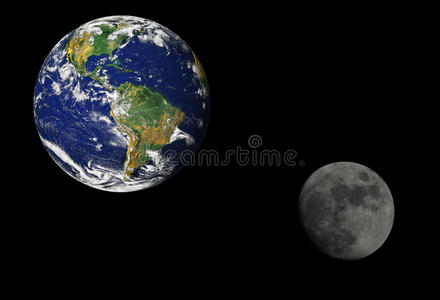 地球和月球图片