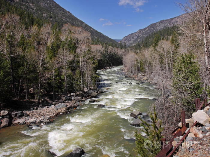 科罗拉多落基山脉的阿尼马斯河