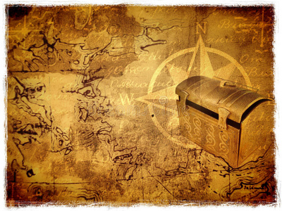 古代藏宝图照片