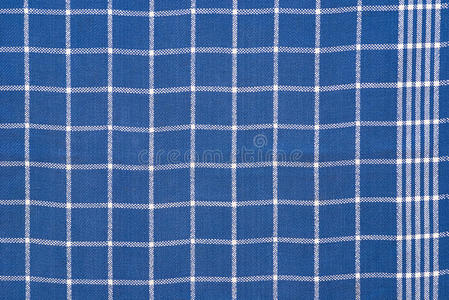 蓝白格子布照片
