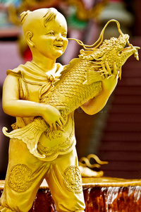 中国儿童雕像