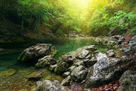 山林深处的河流