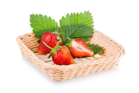 一篮红草莓