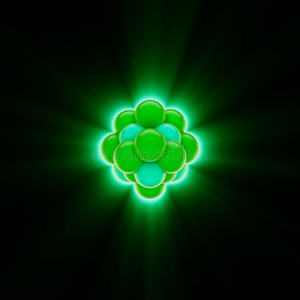 发光的绿色核芯