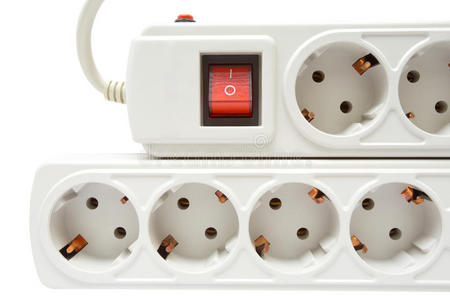 多个白色插座照片