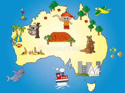 澳大利亚地图图片