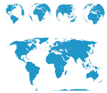 全球与世界地图矢量