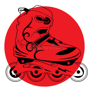 直列溜冰现代靴